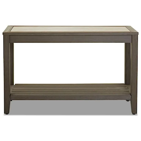 Casual Outdoor Console Table with 1 Shelf